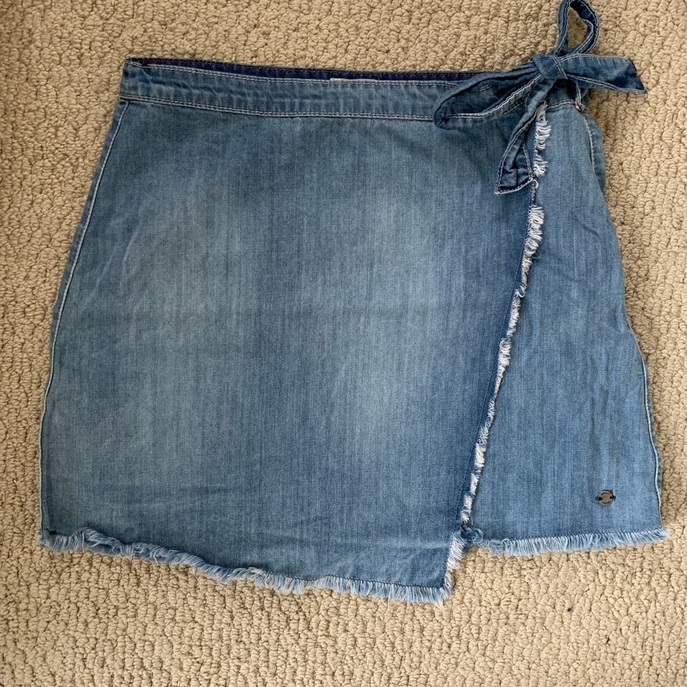 Roxy Denim Wrap Skirt